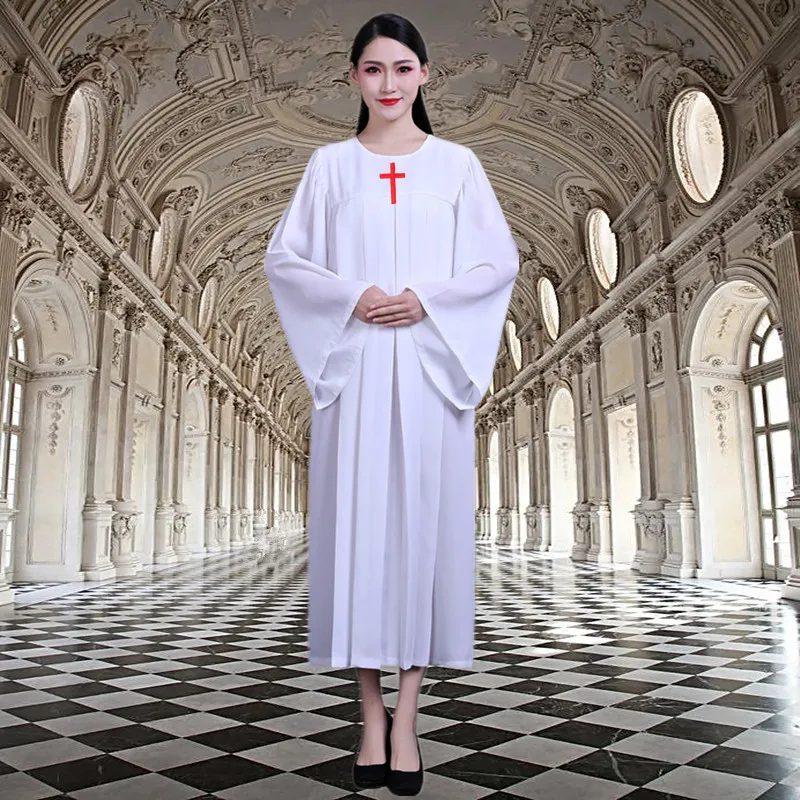 Hymn Clothing Christian Church Choir Dress Clothing Church Poetry Class Singing Robe Wedding Jesus Class Service Cosplay Gown