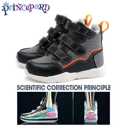 Orthopedic Shoes for Kids Boys School Sports Sneakers with Arch Support Corrective Insoles High Back Breathable Black Trainers