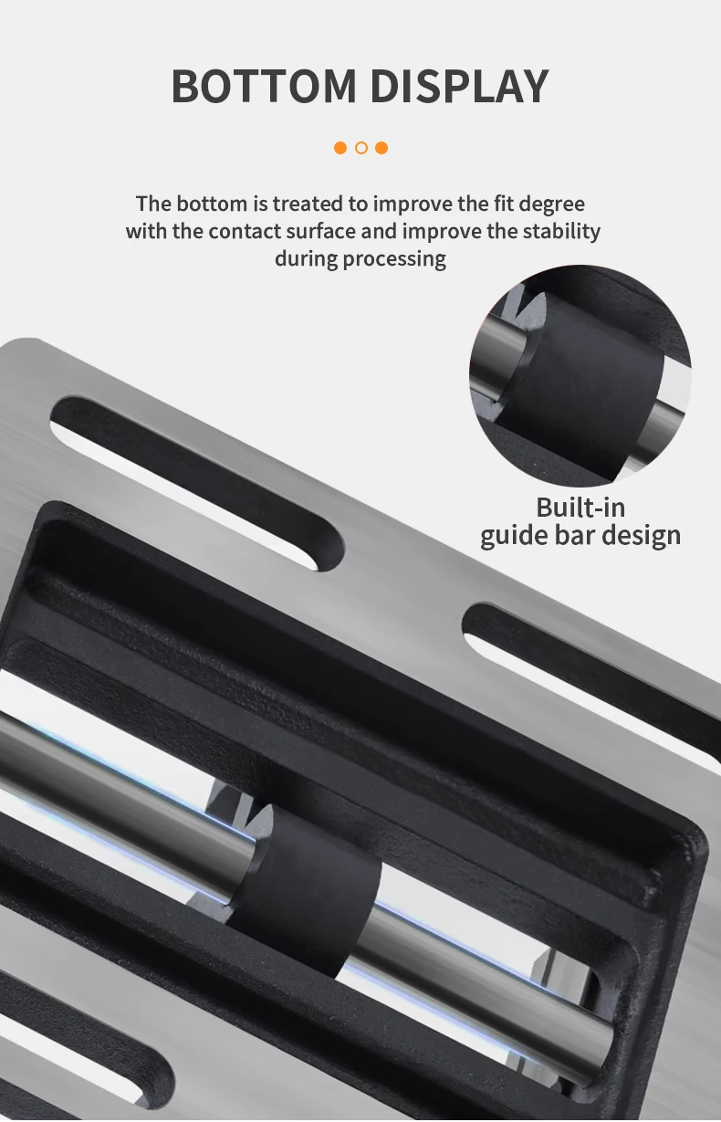 Führungsstangenschraubstock, robuste Präzisionsbohrmaschine, Flachzange, Tischbohrmaschine, Fräsmaschine, Schraubstockvorrichtung, 4, 6, 8 Zoll – Detail 9