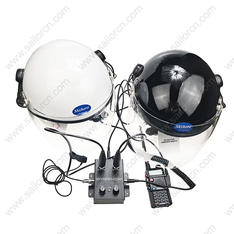 2XParamotor Helmet with Intercom, Parallel Intercom System, Autogyro Helmet, Open Cockpits Helmet,