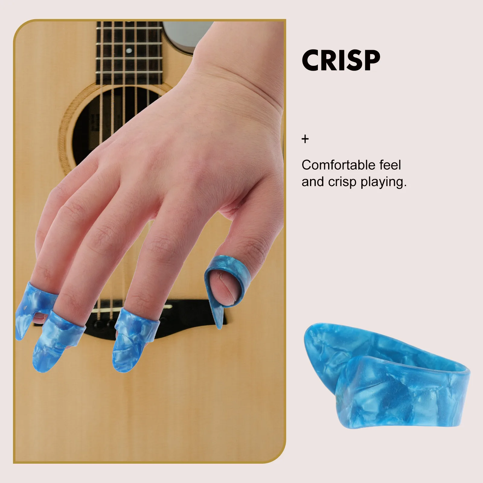 

Guitar Finger Cots Right Hand Thumb Pick Fingerpicking Picks Ukulele Fingers for Large Hands