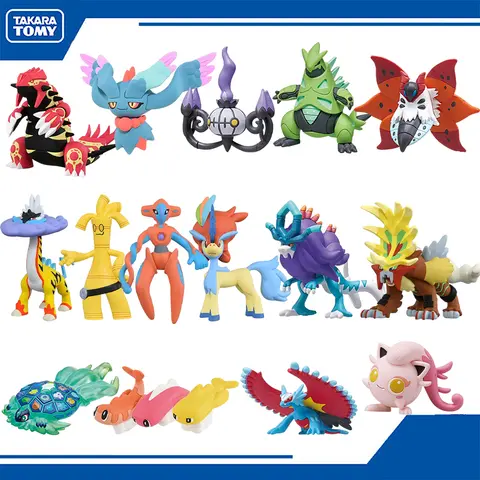 Figurki Anime Pokémon Primal Groudon Terapagos Terastal Form Chandelure Flutter Mane Takara Tomy Oryginalne Figurki Akcji z PVC