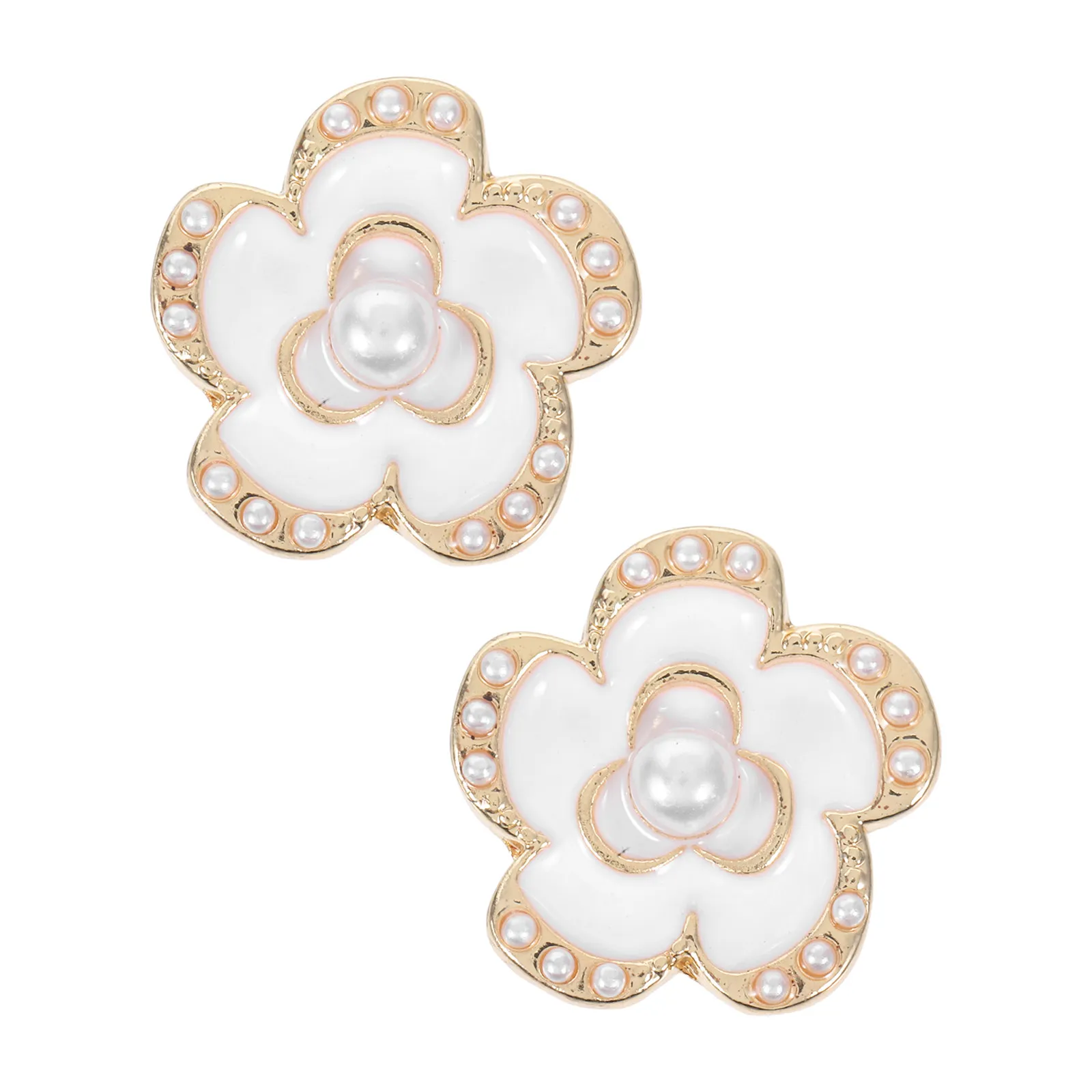 2Pcs Flower Cufflinks for Women Alloy Button Clips Elegant Sleeve Jewelry Accessory Decorative Shirt Fashion Decoration