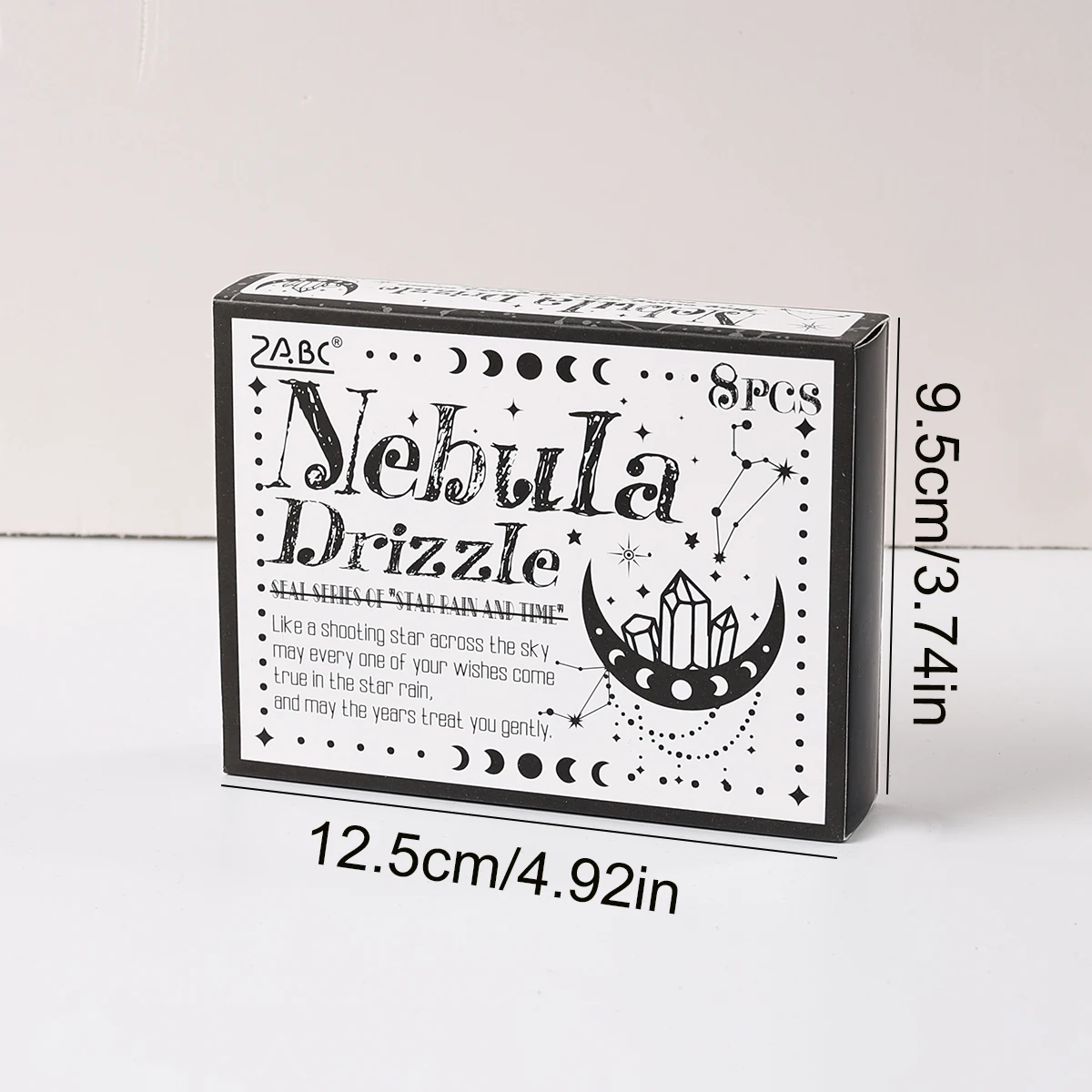 8 Star Rain Pattern Vintage Wooden Stamps,Easy-to-Use Rectangular Stamps,Stylish Wooden Crafts for Diary and Scrapbook Decoratio