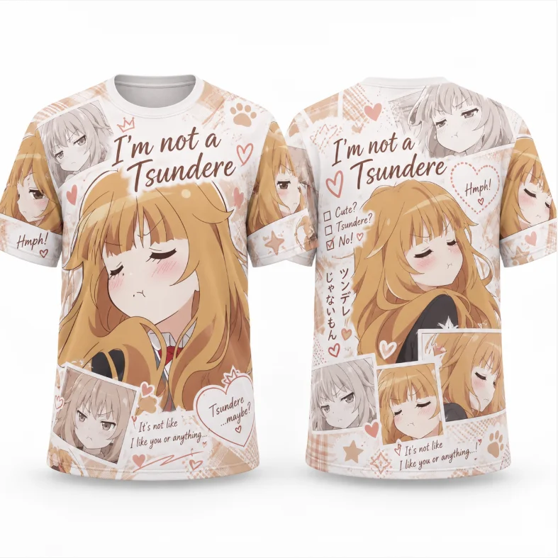 Mao Amatsuka Unisex Kawaii Anime Meme Graphic T-Shirt, Harajuku Aesthetic Casual Cartoon Character Tops for Men Women