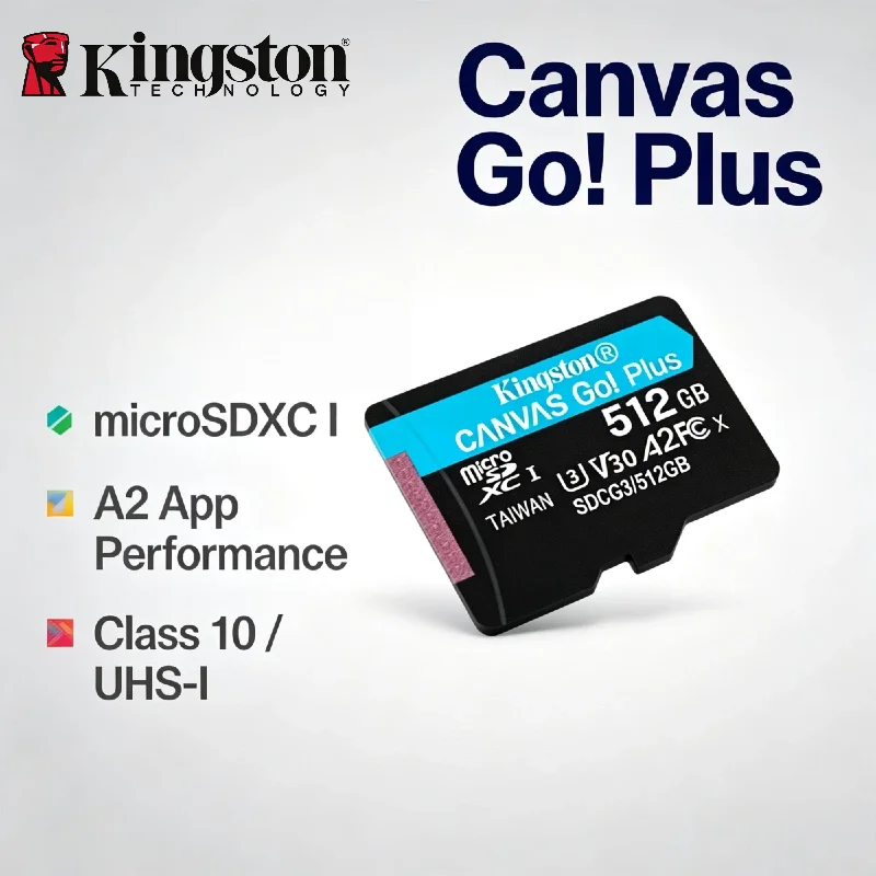 Kingston Canvas Go Plus 256GB Micro SD Card 200MB s A2 U3 V30 Class 10 for 4K Video Smartphone Drone Pro Max Speed