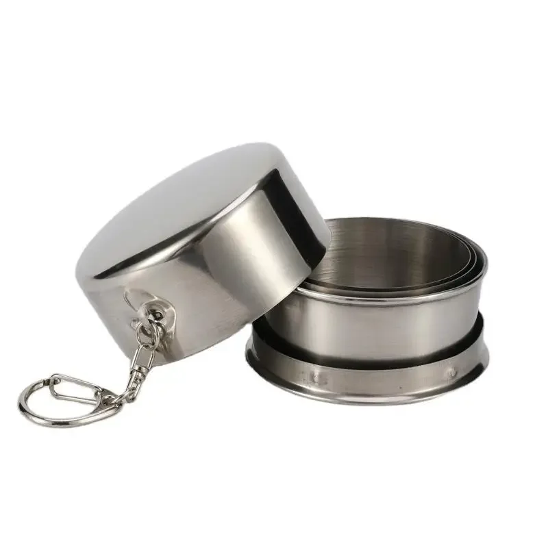 Stainless Steel Folding Cup Portable Outdoor Travel Camping Telescopic Cup Ourdoor Foldable Drinkware 75ml/150ml/250ml image 3