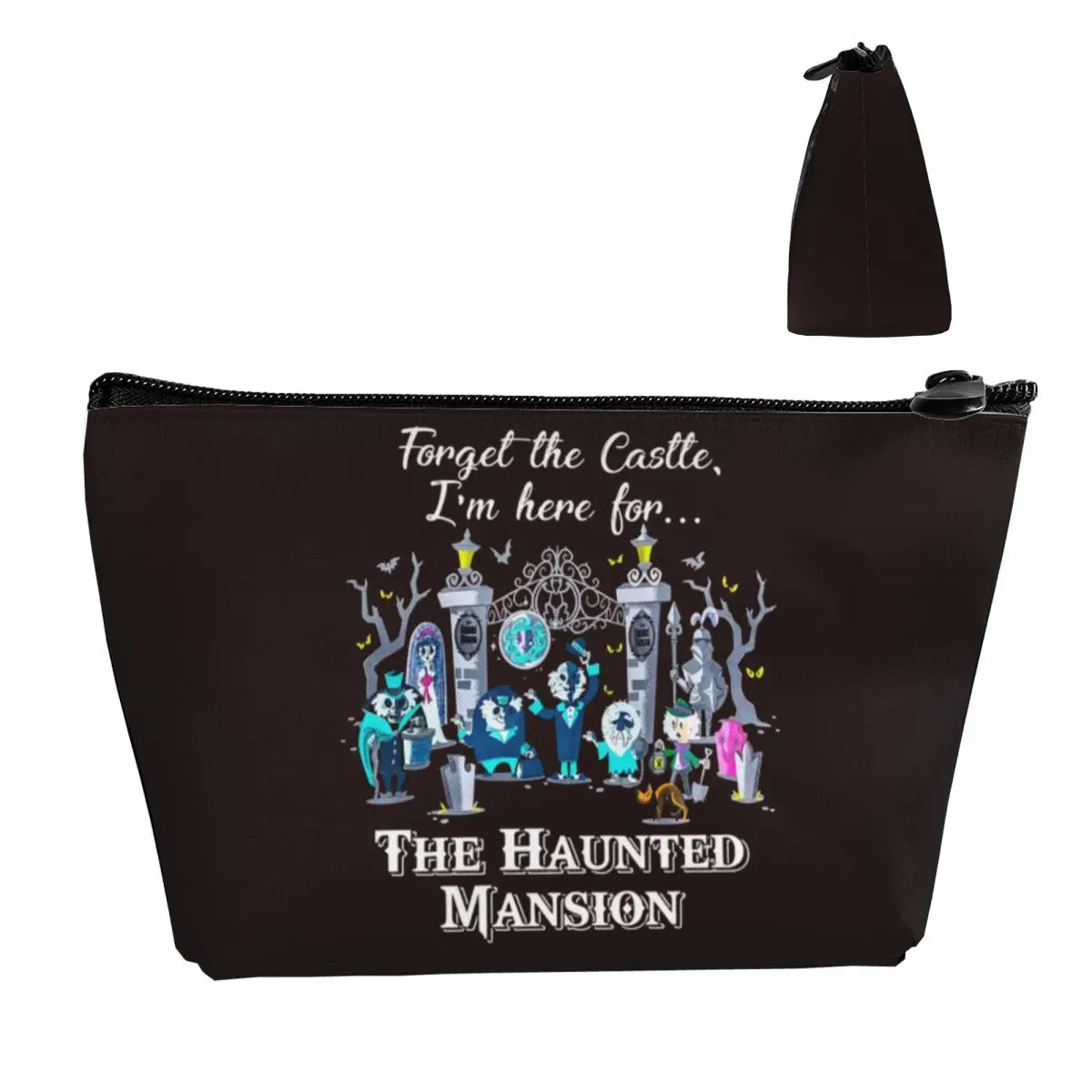 Magic Kingdom Cute Forget Haunted Mansion Cosmetic Bag Women Cute Big Capacity Dread Manor Makeup Case Storage Toiletry Bags