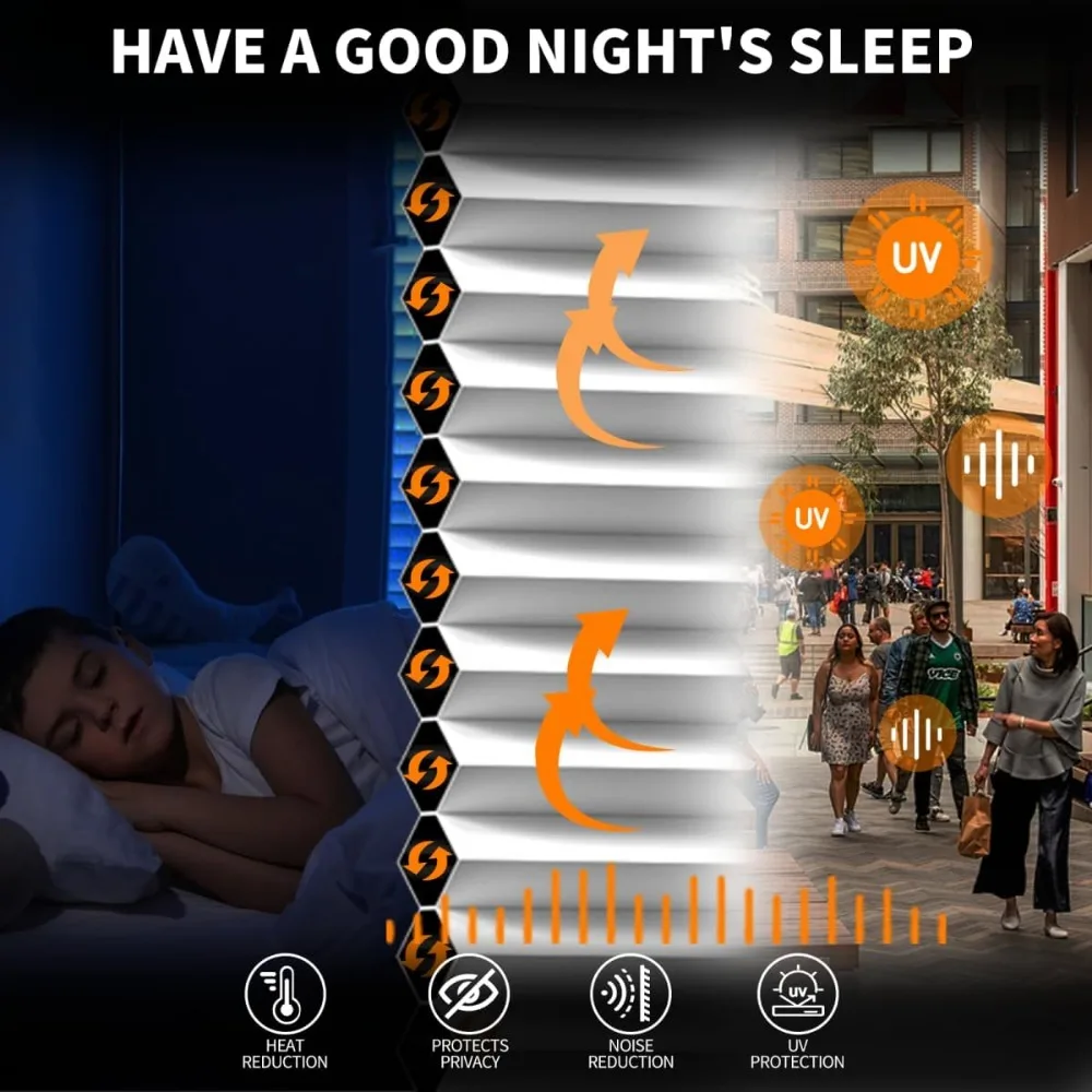 لا الحفر تعتيم ظلال التوتر الستائر الخلوية اللاسلكية للنوافذ الداخلية لا الحفر لا أدوات نافذة الستائر ظلال سحب