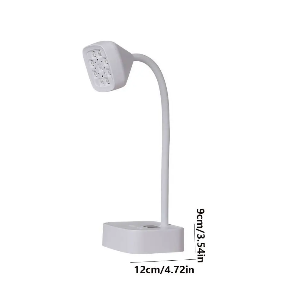 Lámpara de uñas de escritorio portátil de 9 LED 360 °   Lámpara UV flexible Luz de curado UV Salón de luz de secador de uñas flexible ajustable