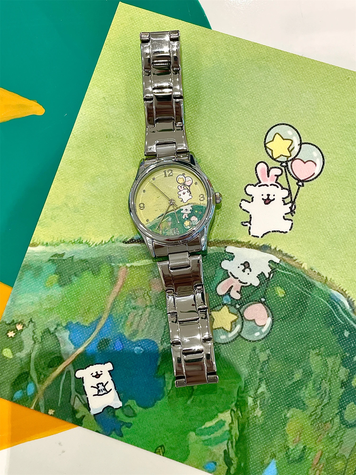 Cute Happy Puppy Watch Female Niche Art High Value Mechanical Women Light Luxury Girls 2025 Student Women's New Model