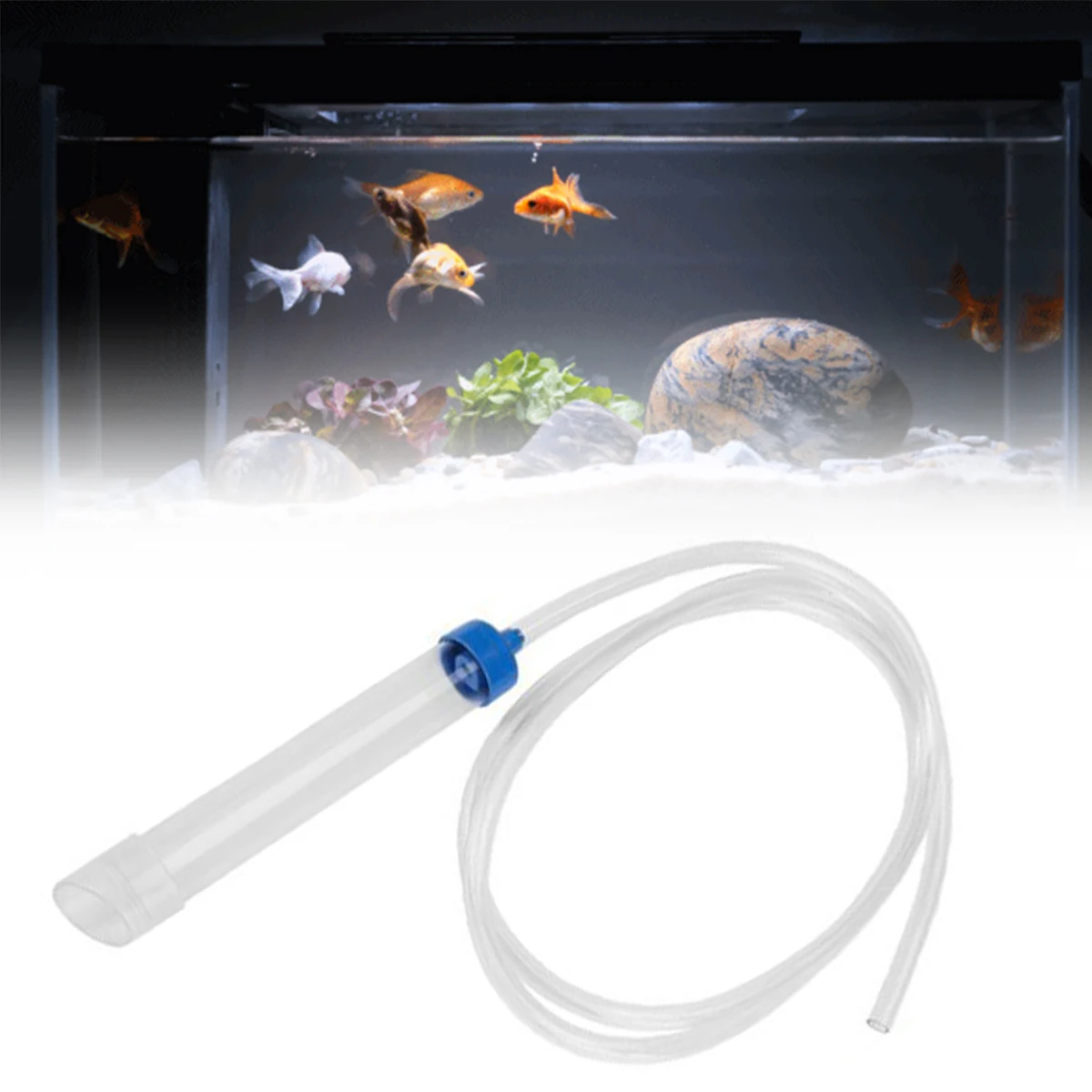 1.5m New Fish Tank Water Changer Sand Washer Water Pump Fish Tank Water Absorber Siphon Pipe Manual Water Changer