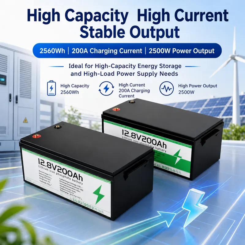 12V 200Ah Lithium Iron Phosphate Battery for Base Station RV 24V Lead Acid Extended Life 32140 LiFePO4 Battery Pack