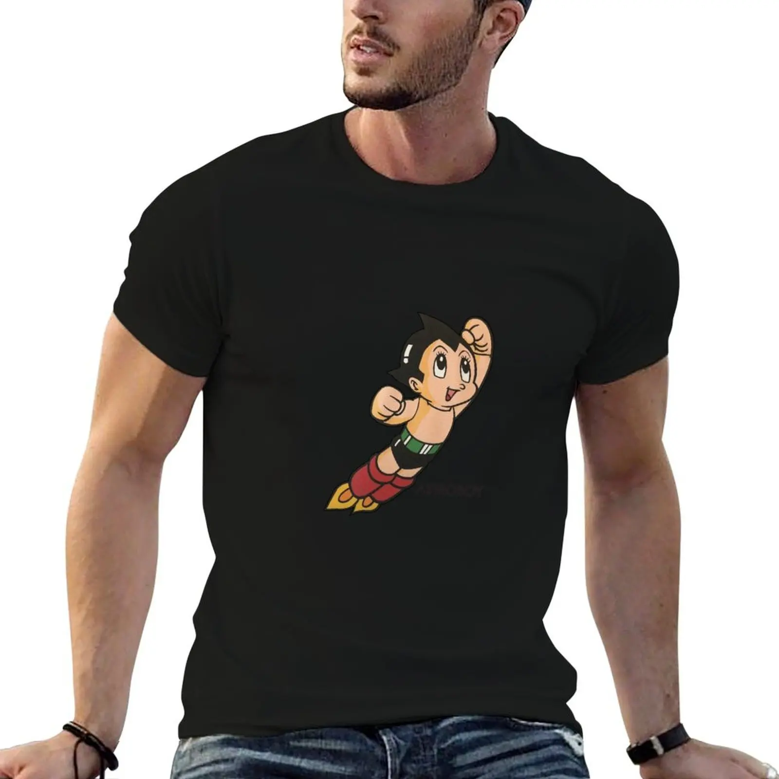 Camiseta Anime Astroboy Astro Robot copia espacio infancia dibujos animados niño obra de arte Manga Vintage