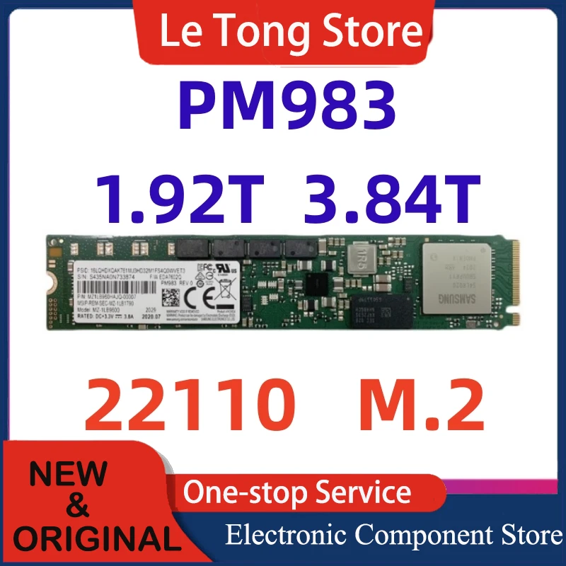 

NEW For Samsung PM983 1.92T 3.84T ssd solid-state drive 22110 nvme 1.88T protocol PCEI3.0 independent cache power-off protection