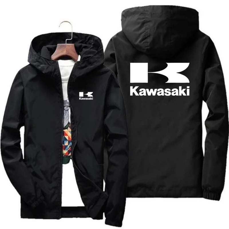 

Spring and Autumn Men's Hooded Zipper Windbreaker Motorcycle Sports Decoration Women's Outdoor Sports Sunscreen Windproof Jacket
