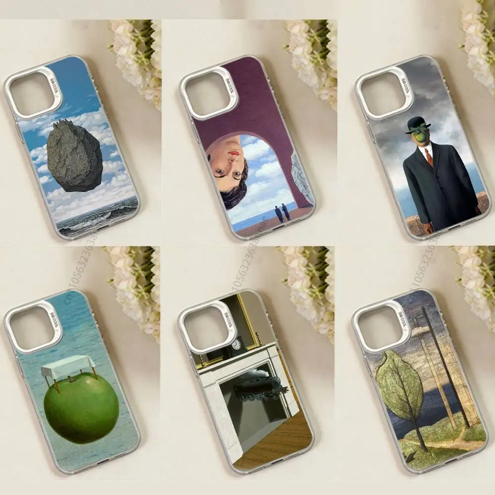 

Rene Magritte Art Phone Case For iPhone 17,16,15,14,13,12,11,Pro,Max,Plus,Mini,X,XS,XR,8,S,SE Soft Black Case