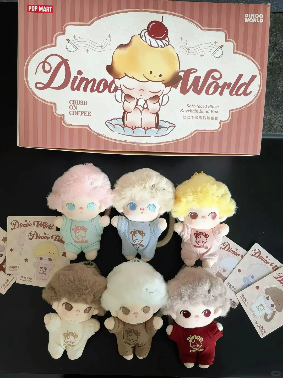 

POPMART Original Genuine DIMOO Heart-fluttering Special Series Soft Face Plush Keychain Blind Box Kawaii Decoration Gift