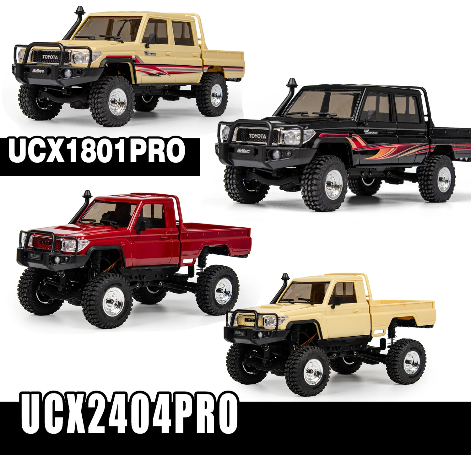 Carro RC UCX1801PRO UCX2404PRO 1/18 LC79 2.4G 4WD Off-Road Elétrico Brushless, Modelo de Caminhonete com Controle Remoto, Presente para Adultos