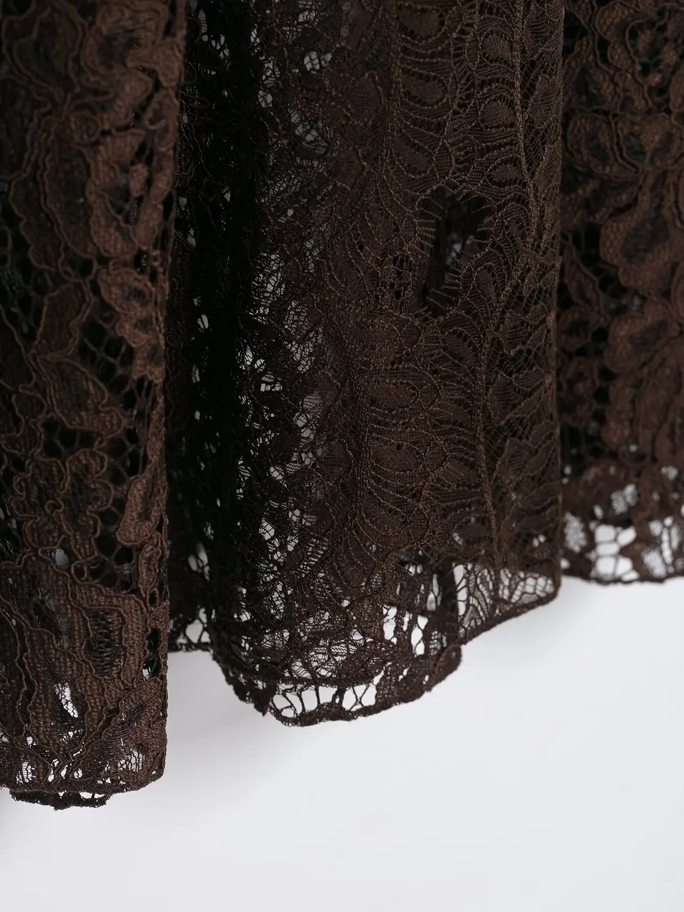 TFAFXY 2025, Herbst Frauen Mode Einfarbig Satin Spitze Splice Hohe Taille Lange Röcke Frauen Elegante Party Röcke Y2K – Detail 11