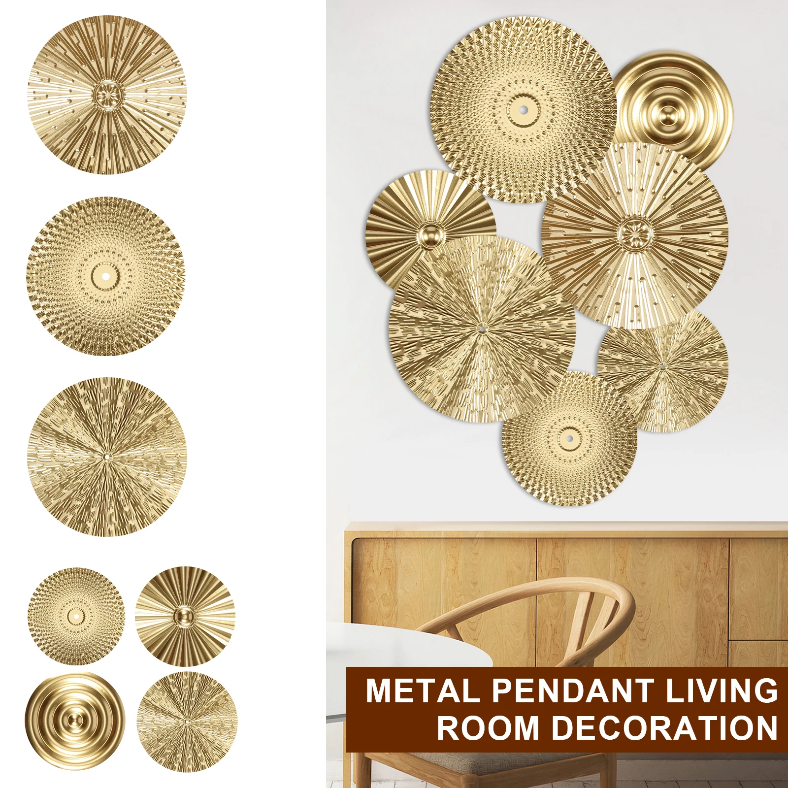 Gold Wall Decor Metal Gold Wall Art Minimalist Gold Wall Decoration Hangable Gold Wall Home Decor Exquisite Gold Wall Hanging