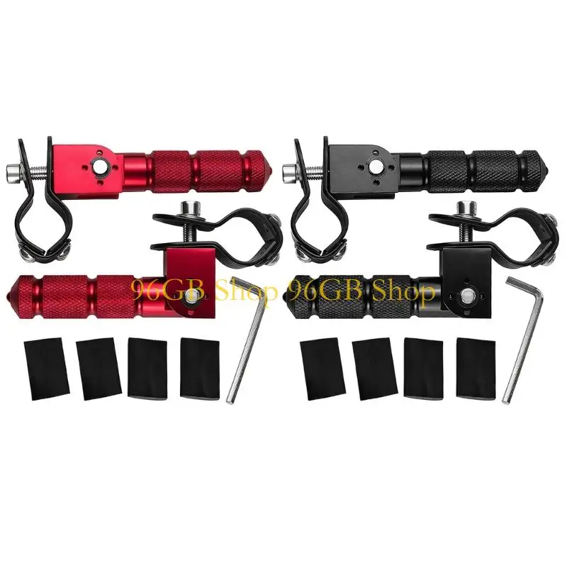 

96GB Anti Slip Motorcycle Footpegs Aluminum Alloy Material Ergonomic Design Easy Installation