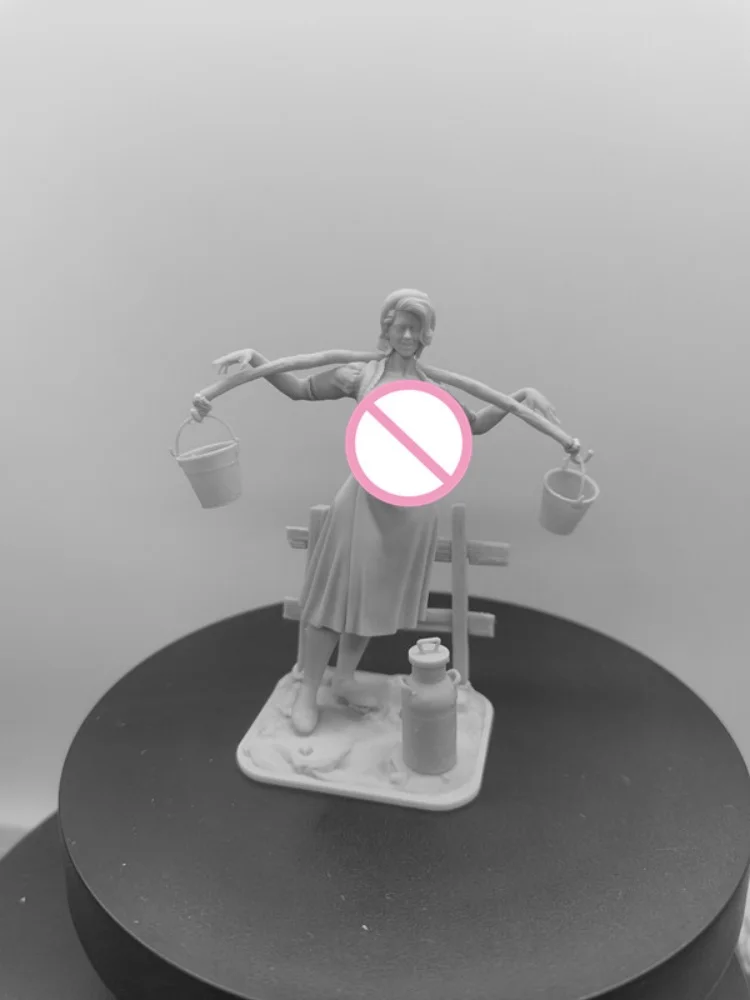 1/24 مقياس الراتنج الشكل المرأة جلب المياه Nsfw سحب نسخة تجميع أطقم منمذجة المفككة وغير مصبوغ ثلاثية الأبعاد تمثال لعبة