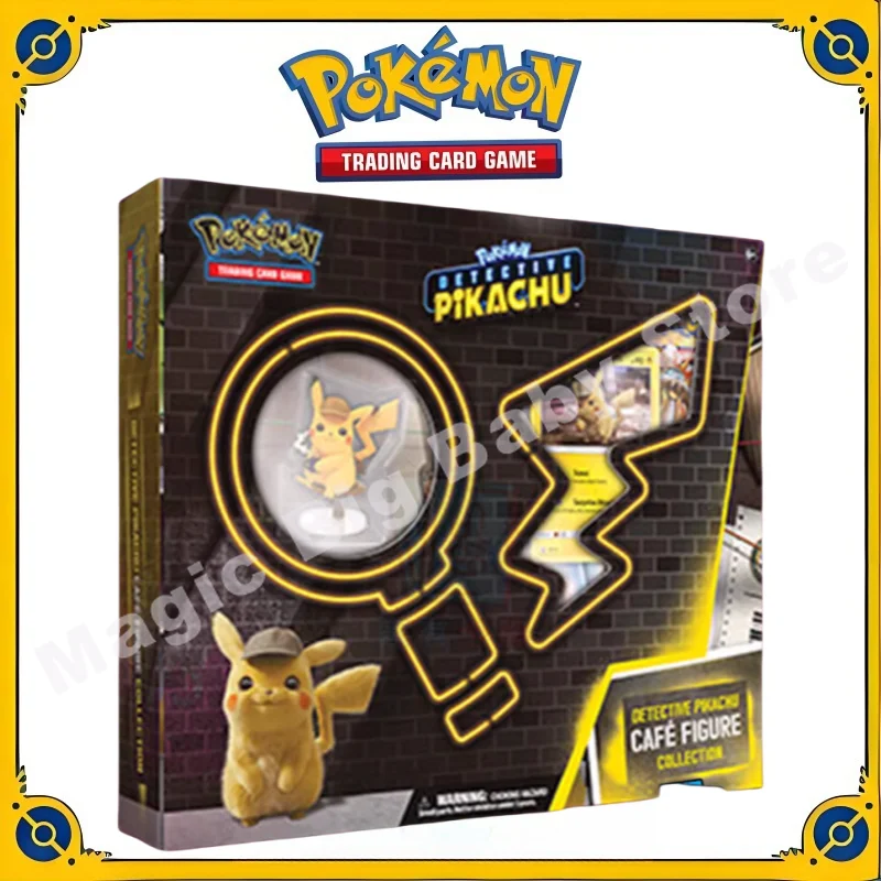 Original Genuine Pokemon Trading PTCG Cards English Great Detective Pikachu Figure Gift Box Ibrahimovic Figure Gift Box Gift