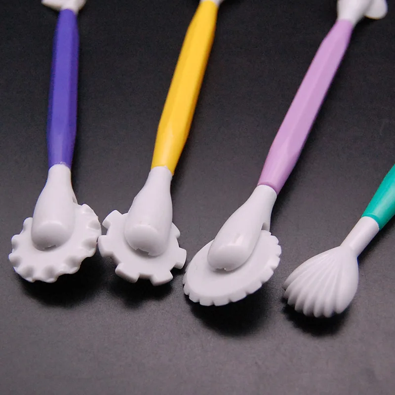 4 Teile/satz Fondant Kuchen Dekorieren Sugarcraft Herstellung Rad Embosser Cookie Cutter Werkzeug Set – Detail 4