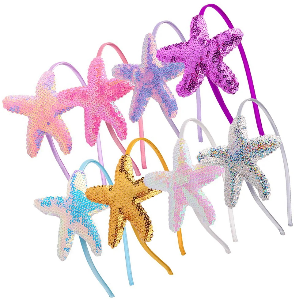 

8 Pcs Hair Accessories for Girls Headband Seastar Decor Headdress Toddler Marine Animal Party