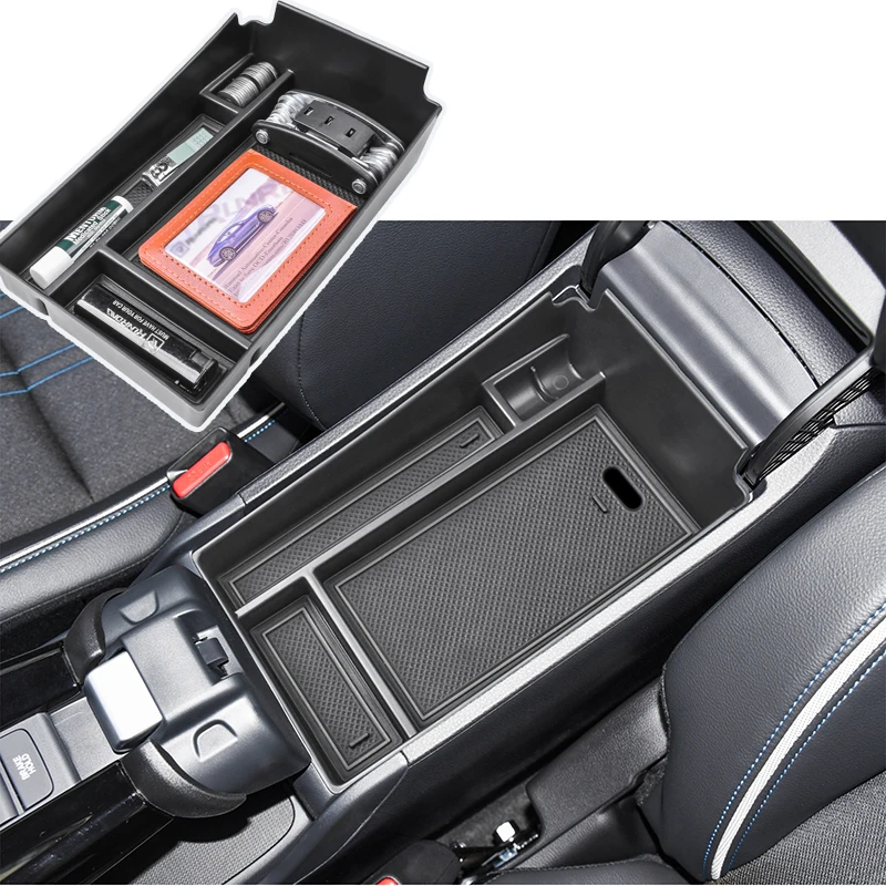 

Center Console Organizer For Honda HRV 2023 Accessories Armrest Storage Box Insert Tray Plastic Organizer Boxes