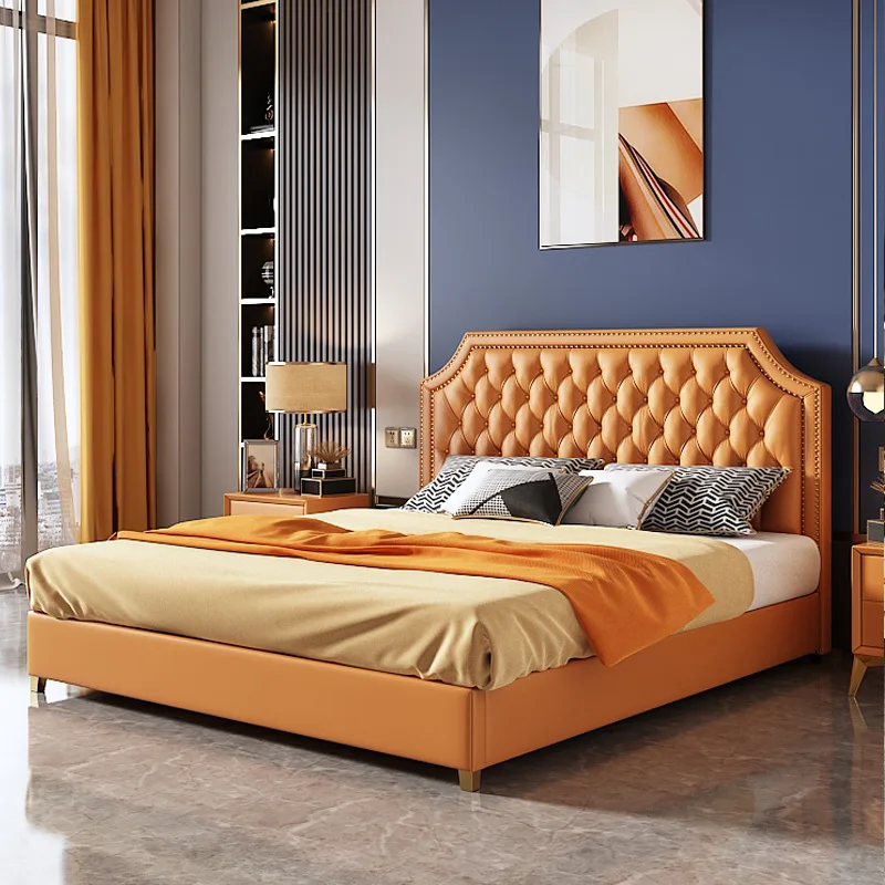 #American-style Light Luxury Microfiber Leather Modern Minimalist Master Bedroom 1.8m Double Bed 1.5m Storage Bed