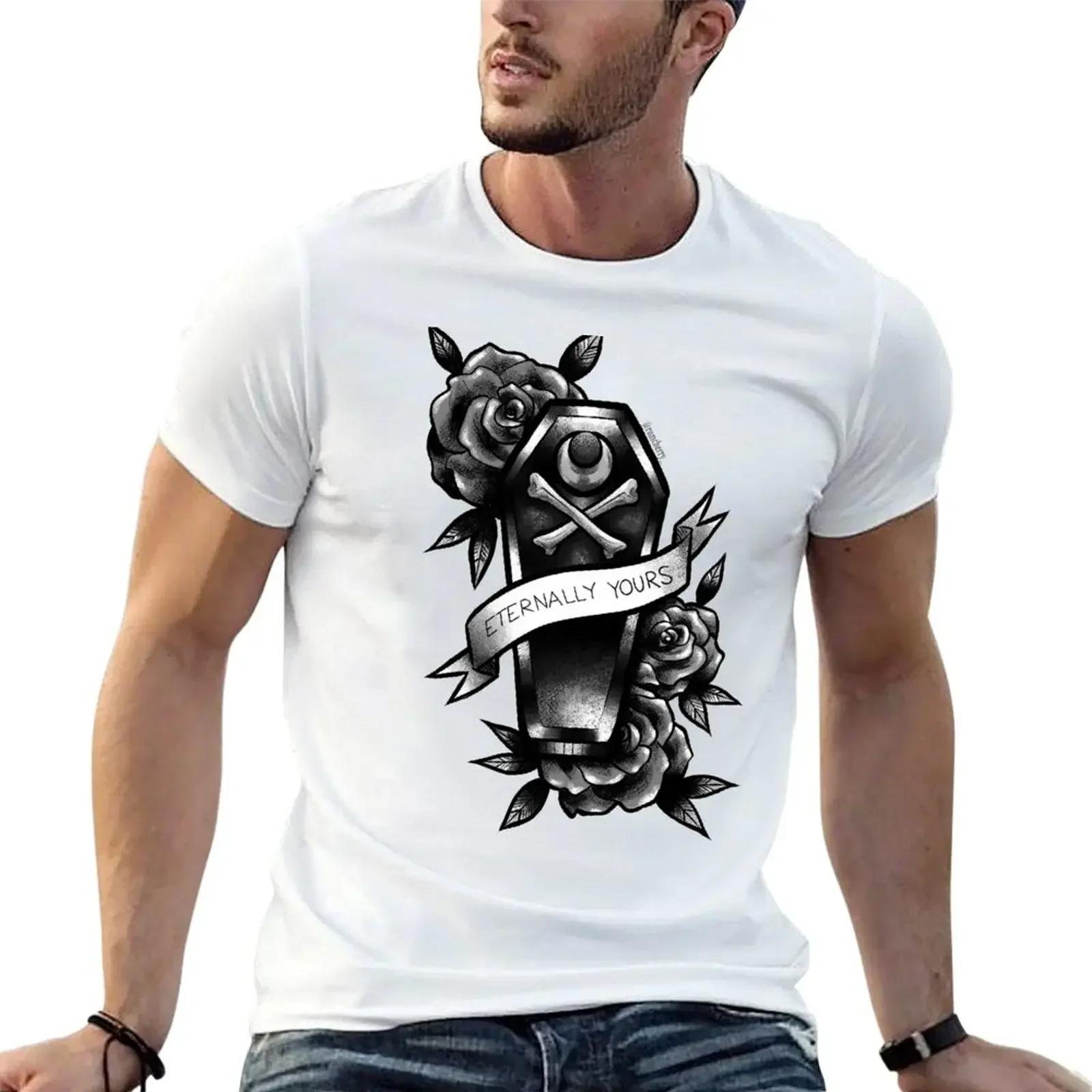 eternally yours (grayscale) T-Shirt cute tops tops shirts men graphic