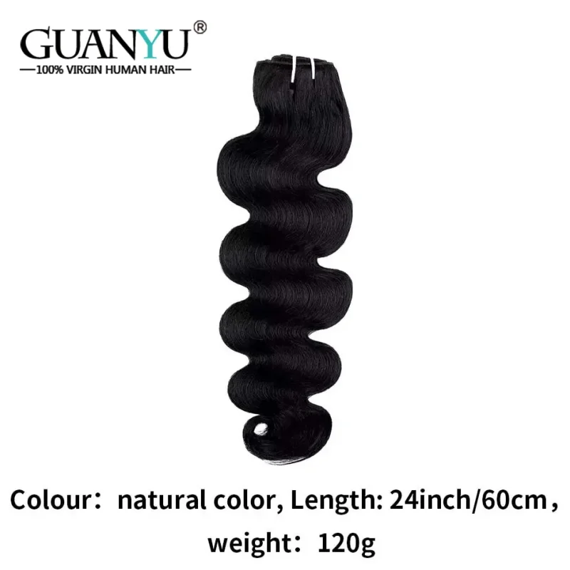 Clip in Body Wave Hair Extensions for Black Women 100% Unprocessed Virgin Human Hair Clip in Extensions #1B Natural Black Color