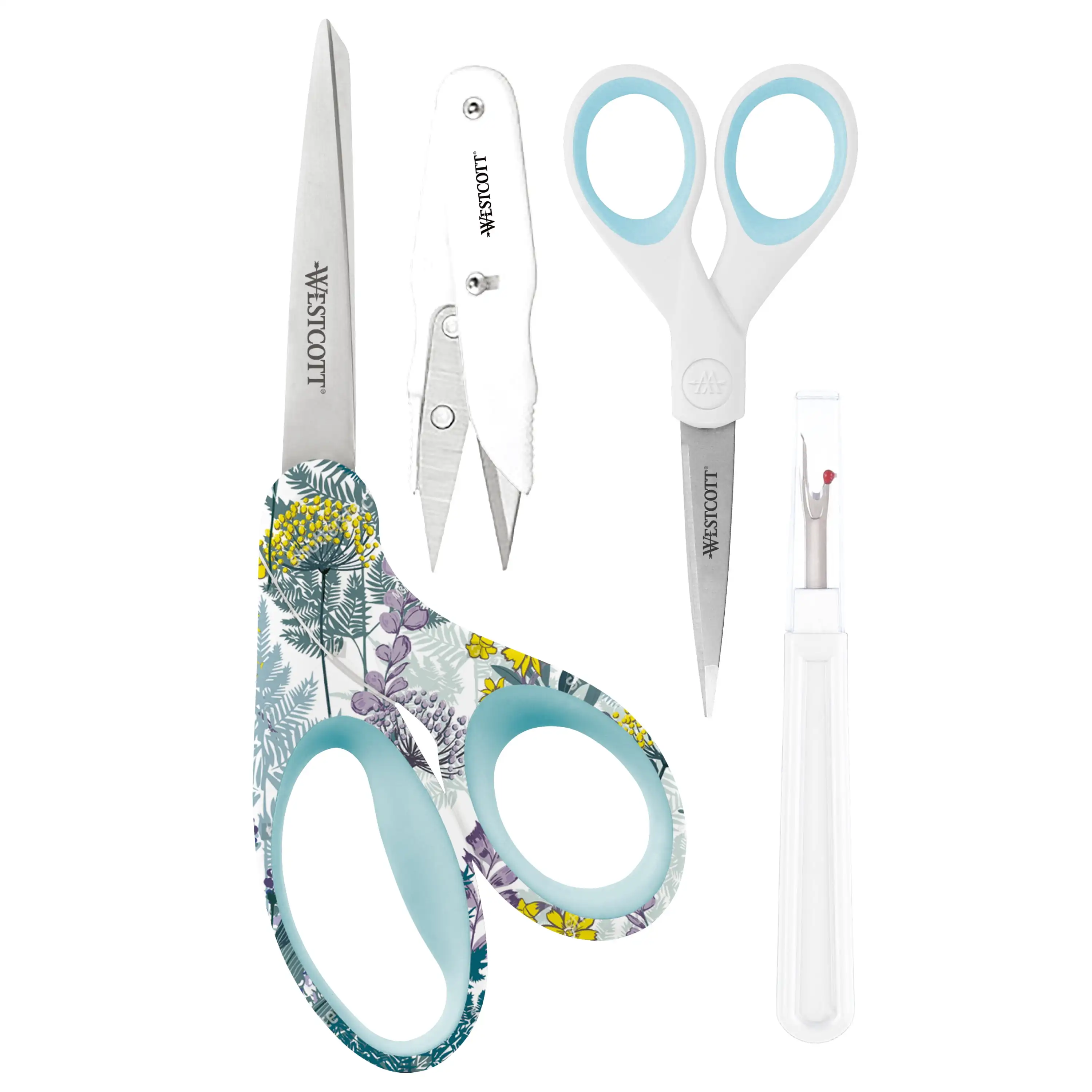 

Модный набор, нержавеющая сталь, для шитья, белый/синий, 4 предмета, швейные аксессуары, швейные принадлежности