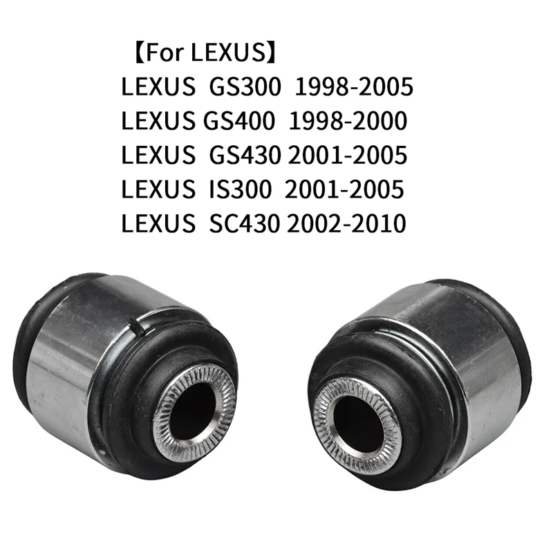 2Pcs Suspension Knuckle Bushing Rear Lower Replacement Parts 42210-22030 For 2001-2005 Lexus GS300 400 430 IS300 SC430 4.3L