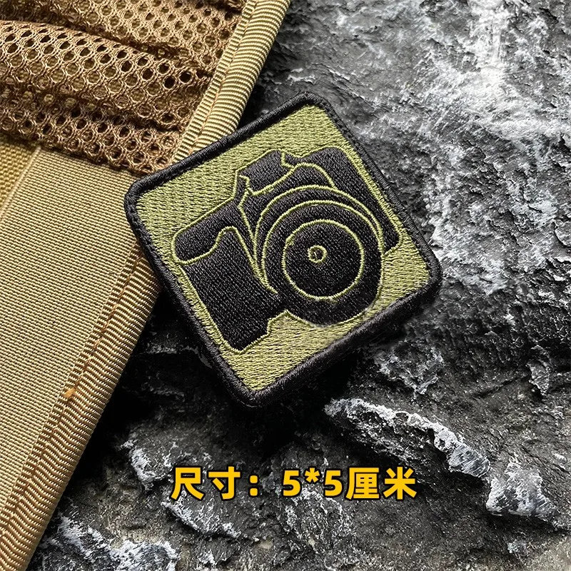 Tactical Photography Morale Chapter Embroidery Hook&Loop Patches Outdoor Badges Personalized DIY Backpack Decorative Stickers