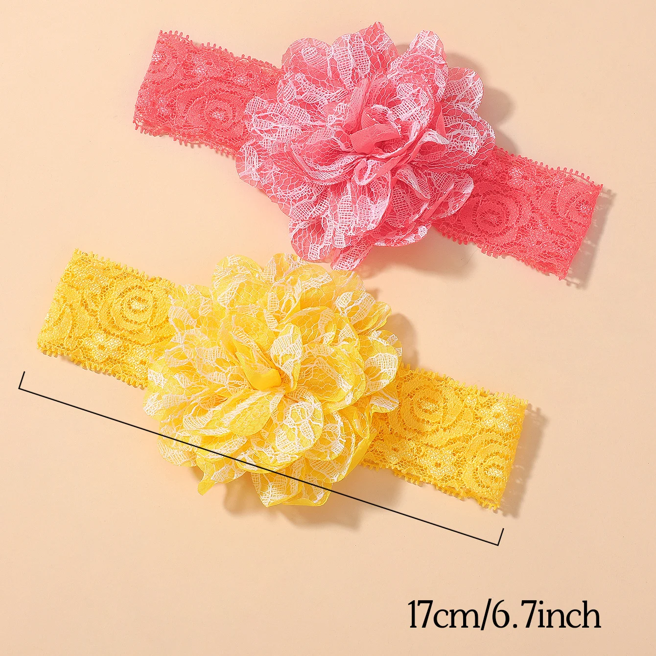 6pcs/lot Big Flower Head Band for Baby Girl Delicate Hollow Headband Bangs Newborn Soft Not Harmful to Hair Infant Headwear