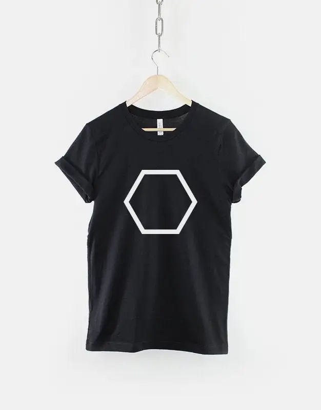 Geometric Hexagon Polygon Shape Hipster T Shirt