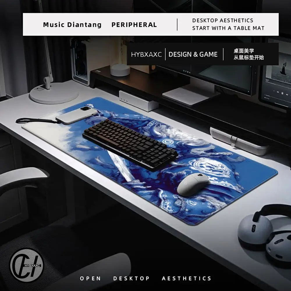 Japanese Devil Table Mousepad XXL Large Gamer Desk Mat Anime Red Oni Mouse Pad Gaming Keyboard Mat Pc Accessories Protector Rug