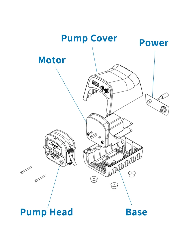 Kamoer DIP1500 1500ml/min large flow foot switch control peristaltic pump