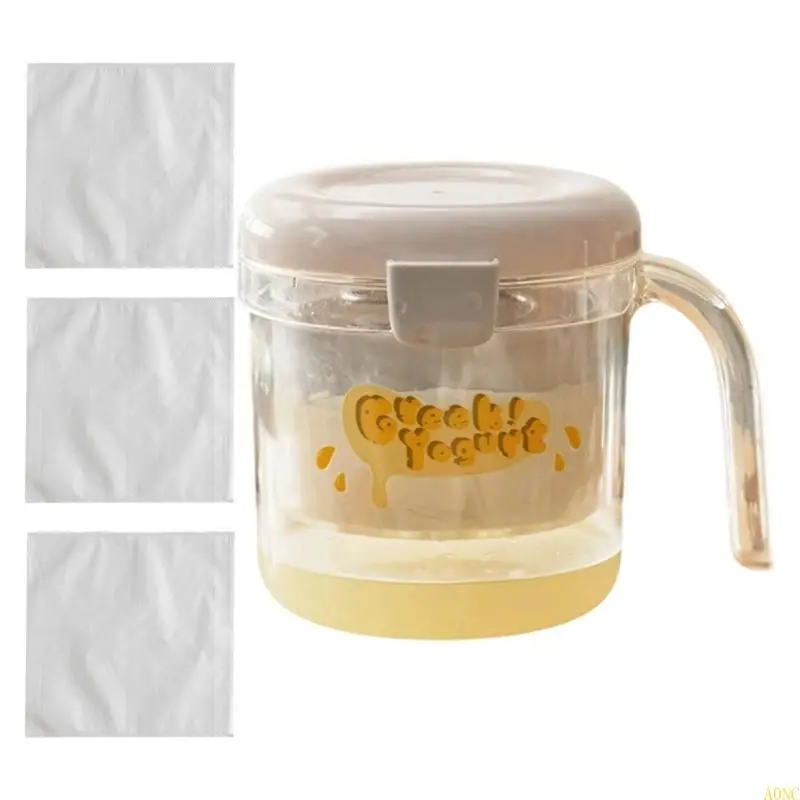 A0NC 재사용 가능한 요거트 필터링 두꺼운 크림 요구르트 메이커 주방 도구 요거트 디저트 치즈 요거트 스트레이너 부엌