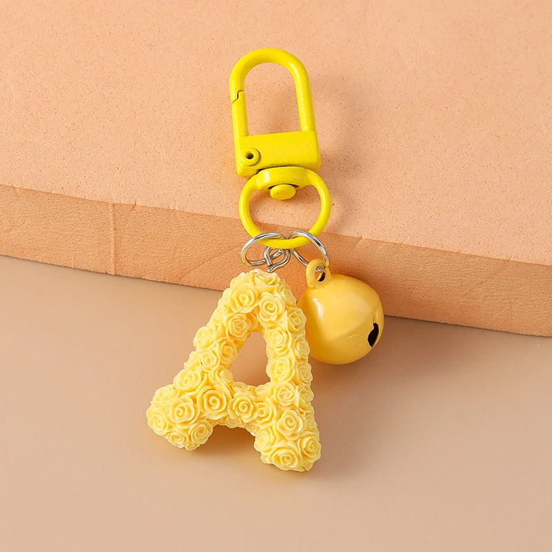 Niedlicher Schlüsselanhänger mit englischen Buchstaben und Glockenmotiv für Damen und Herren, als Auto-Schlüsselhalter, Handtaschenanhänger, Schlüsselring, Accessoire, DIY-Schmuck, Geschenkidee – Detail 17