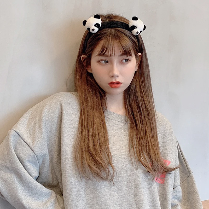 Cute panda headband, face wash, facial mask, hairband, super cute animal cartoon hairpin, anti-slip headband, headband