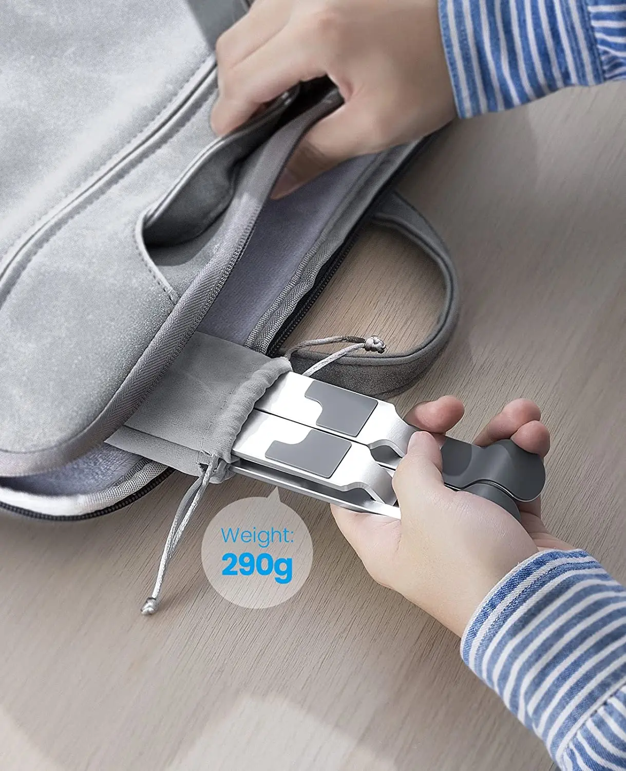 Foldable Laptop Stand Holder Riser Portable Adjustable Aluminum Notebook Stand Computer Stand 7 Angles for MacBook Tablets