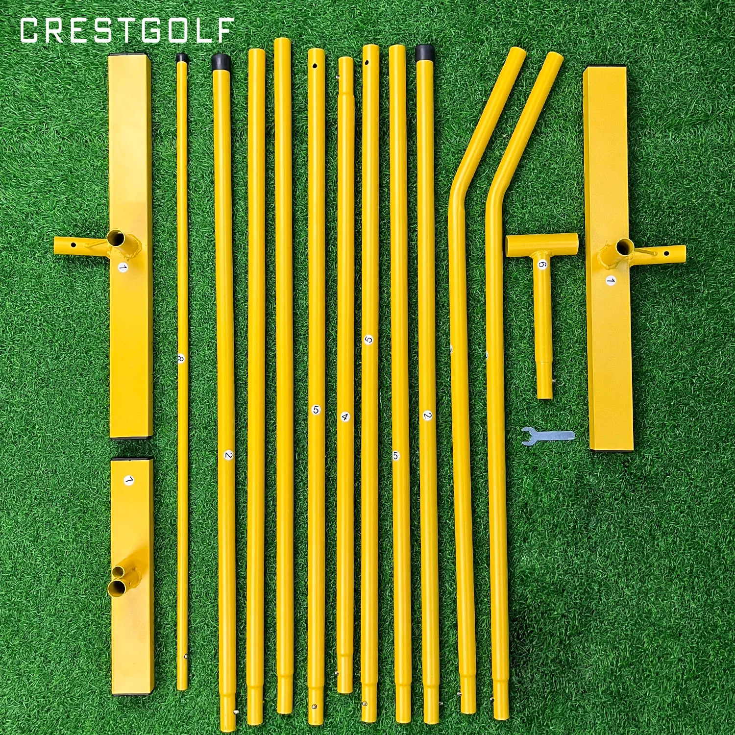 CRESTGOLF-شبكة بيكلبول محمولة بإطار معدني ثابت ، شبكة نايلون قوية ، حقيبة حمل لألعاب بيكلبول ، طول 22ft