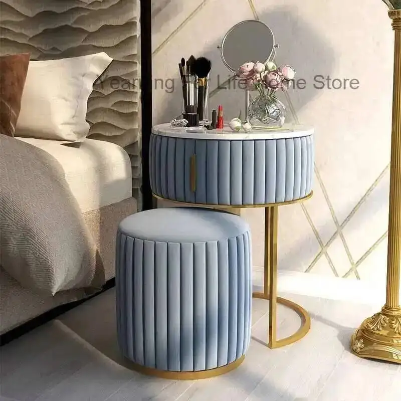 

Makeup Bedside Bedroom Ultra Single Small Mini Dresser Cabinet Instagram Dresser Vanity Set with Lighted Mirror Home Furniture