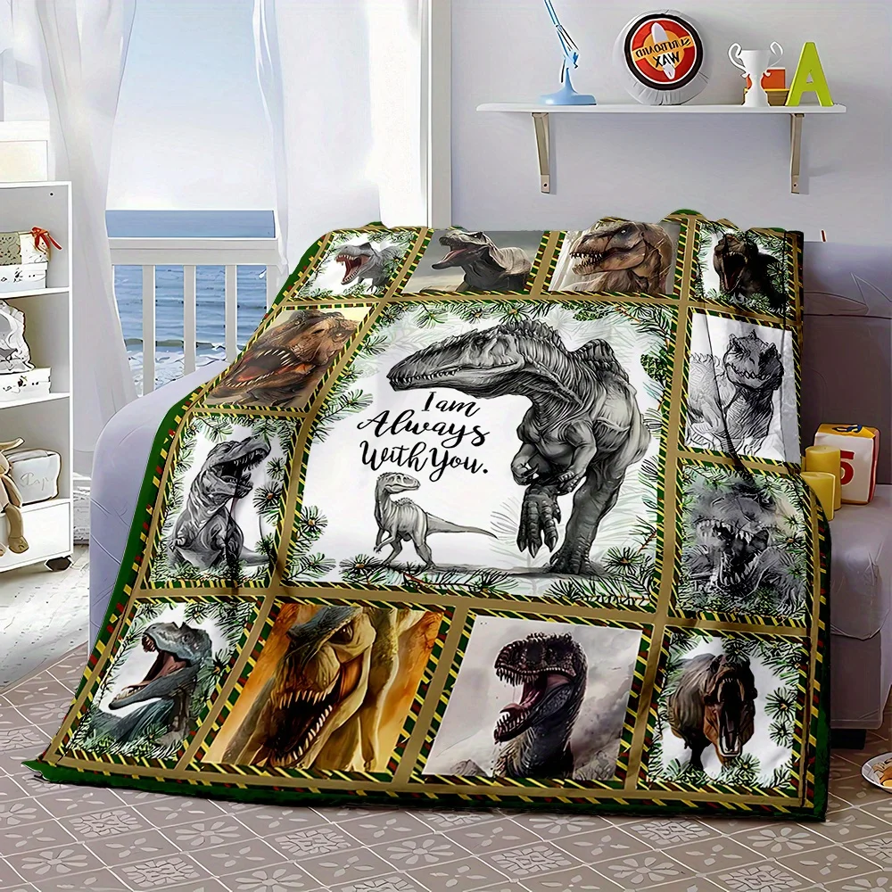 Ultimate Dinosaur Blanket Throw for Kids Nursery Jungle Safari Decor T-Rex Jurassic Print Animal Art Gift Bohemian Cozy Blanket