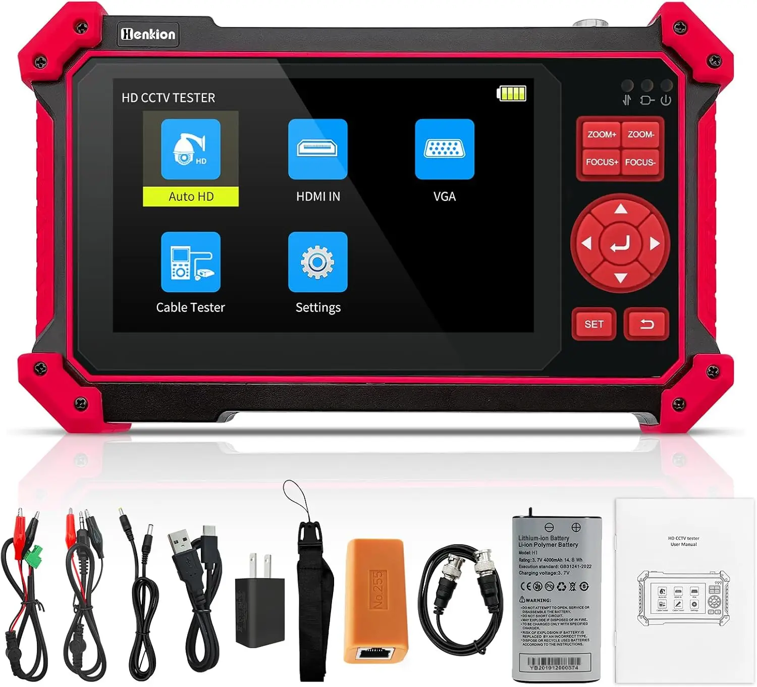 4K 8MP Auto HD Coaxial Camera Tester CCTV Monitor TVI/CVI/AHD/CVBS Analog Video Inspection Tool for Vehicle Security Systems