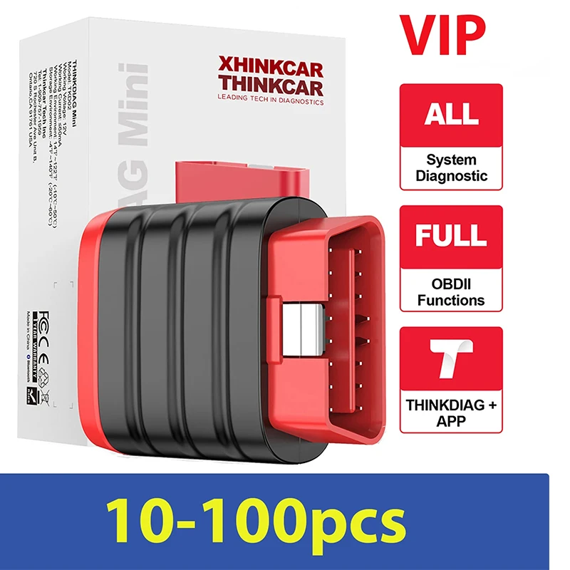 VIP 10-100Pcs THINKDIAG Mini OBD2 Scanner All Cars Full System Diagnosis Lifetime Free, obd 2 Diagnostic Tool, Old Version